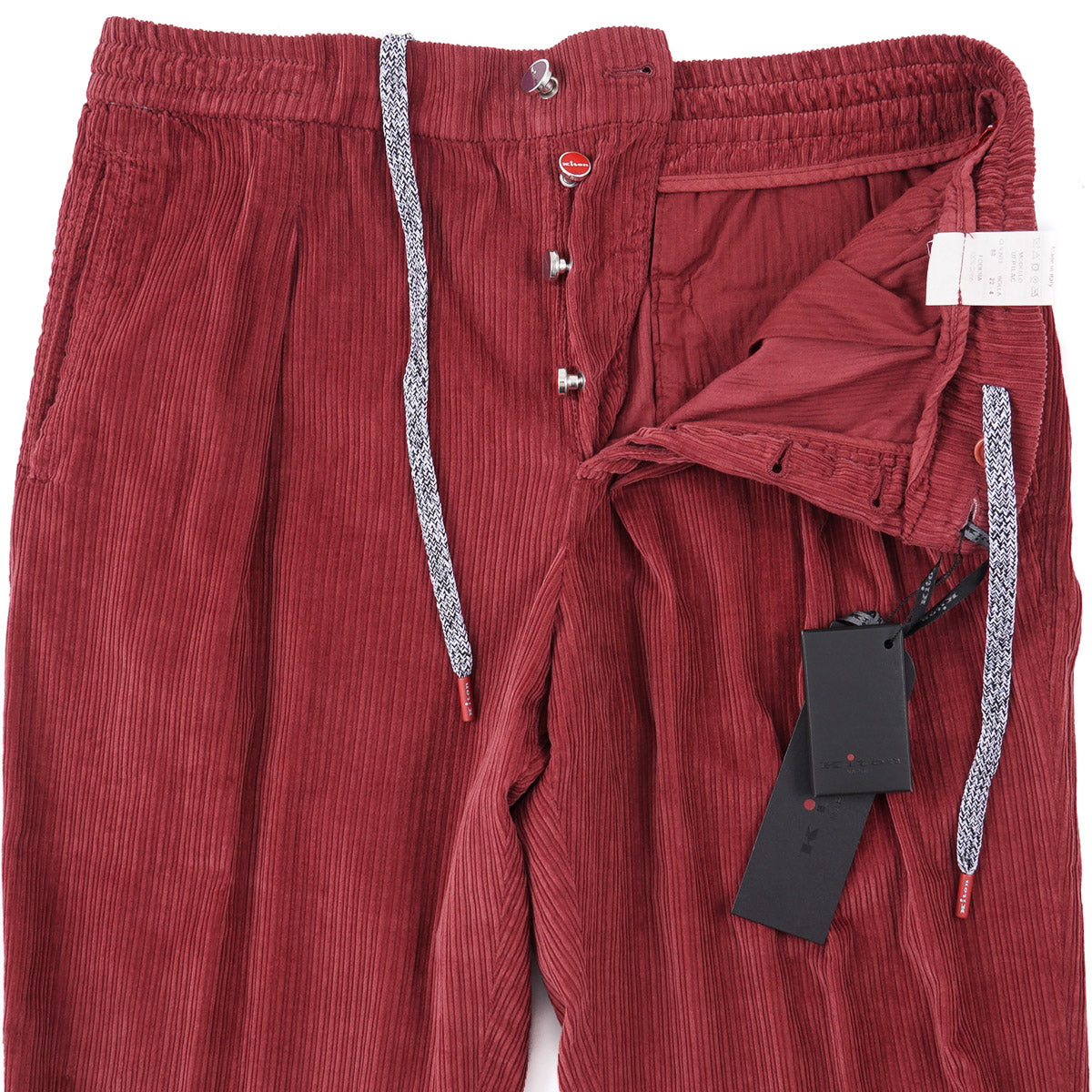 Kiton Corduroy Cotton Drawstring Pants