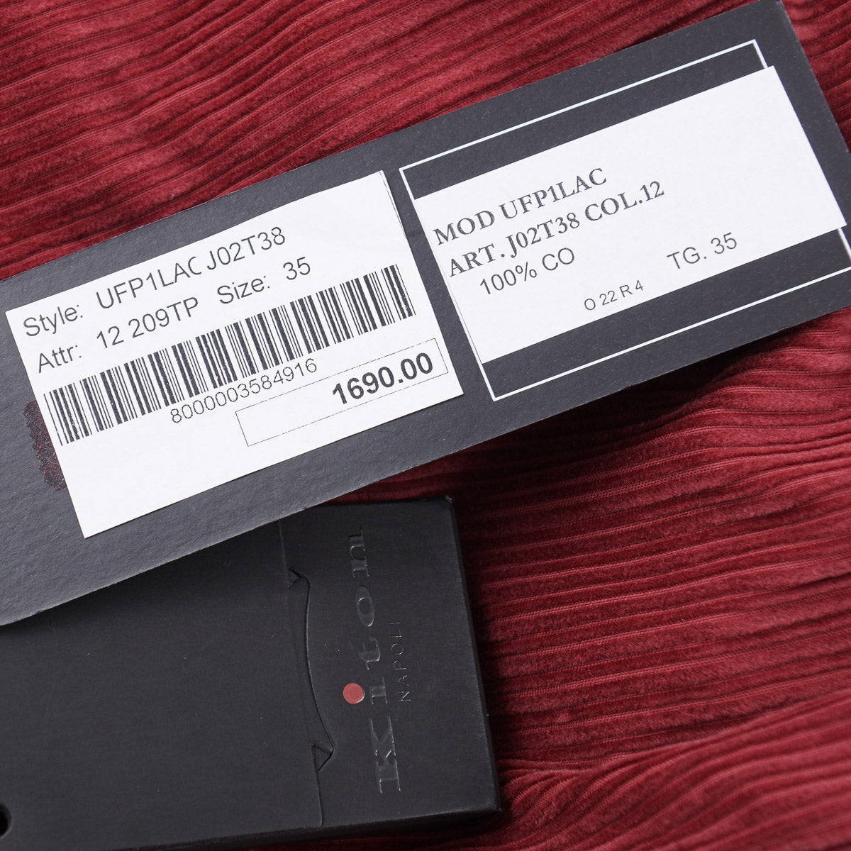 Kiton Corduroy Cotton Drawstring Pants