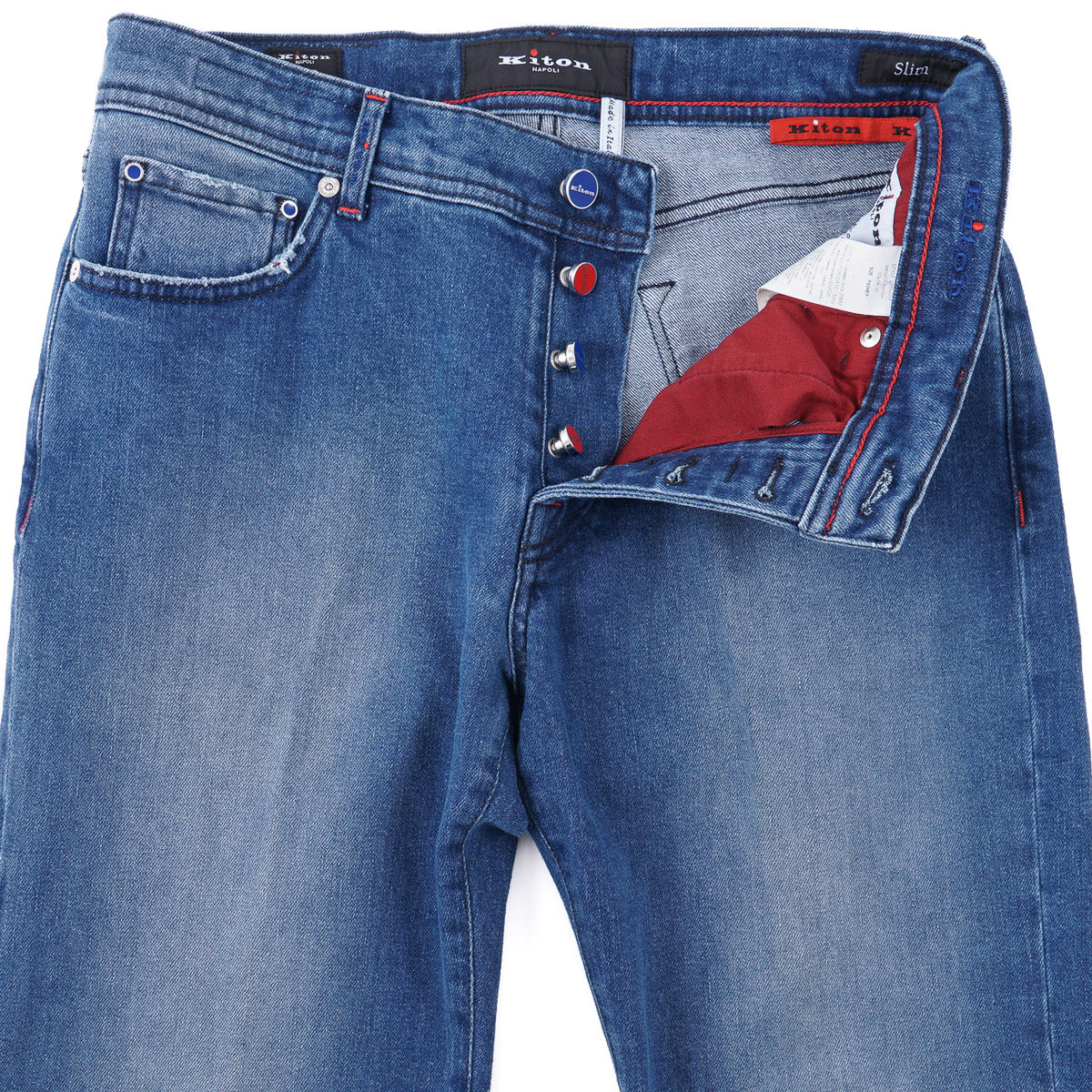 Kiton Slim-Fit Denim Jeans