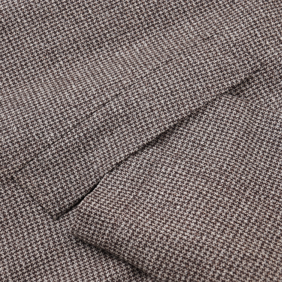 Belvest Houndstooth Wool Overcoat