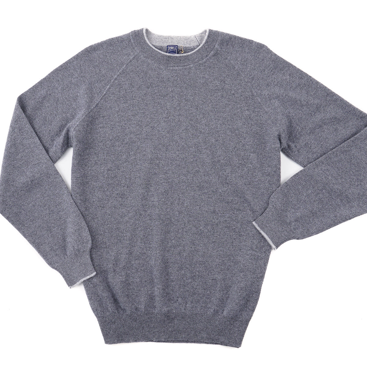 Fedeli Tipped Crewneck Cashmere Sweater - Top Shelf Apparel