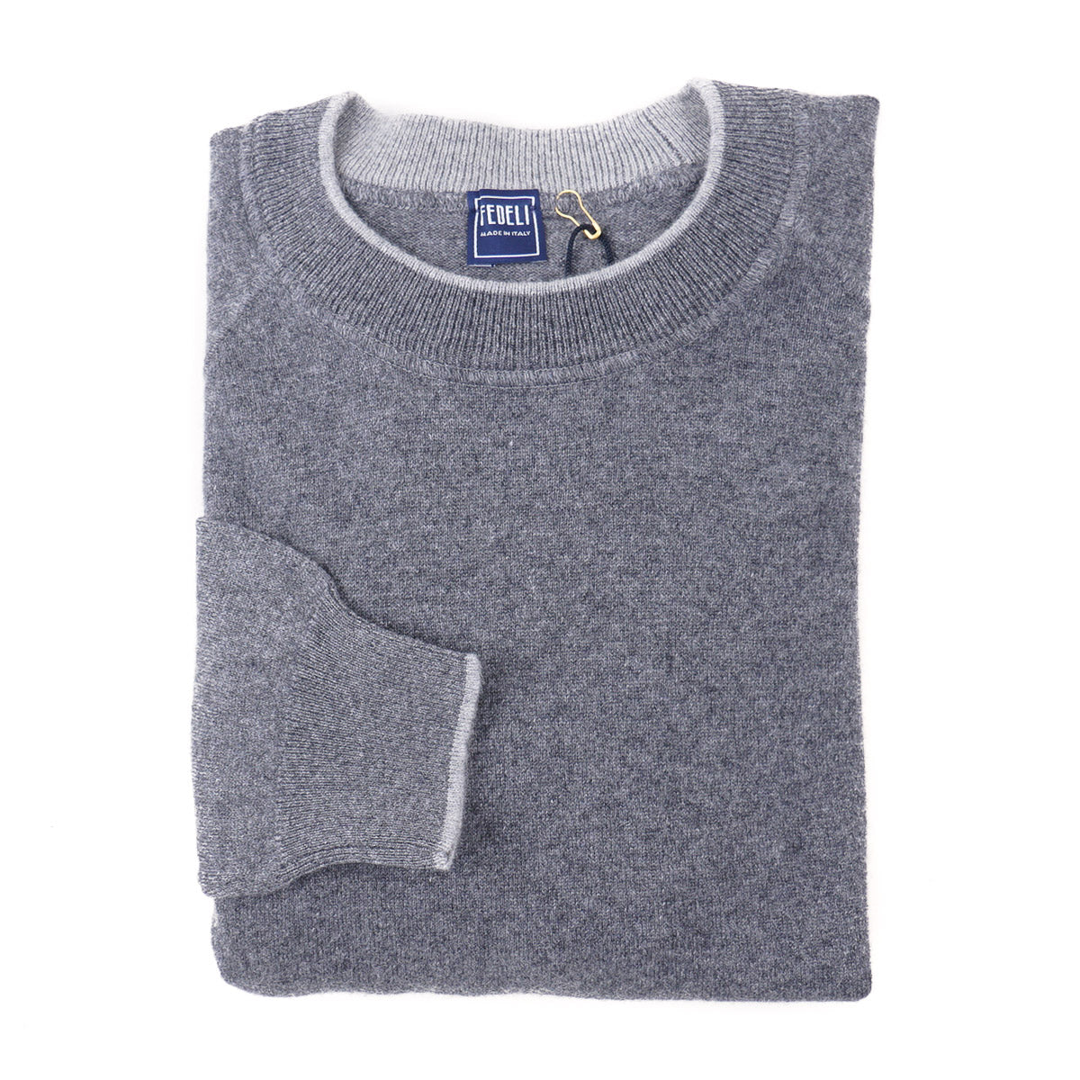 Fedeli Tipped Crewneck Cashmere Sweater - Top Shelf Apparel