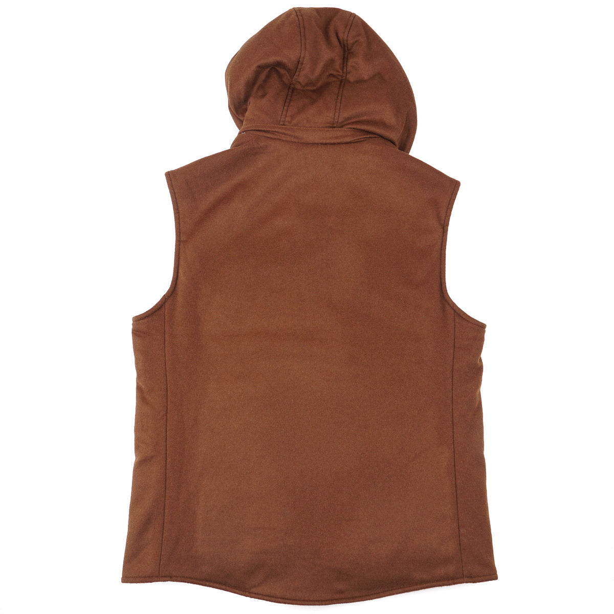 Manto Flannel Cashmere Vest with Hood
