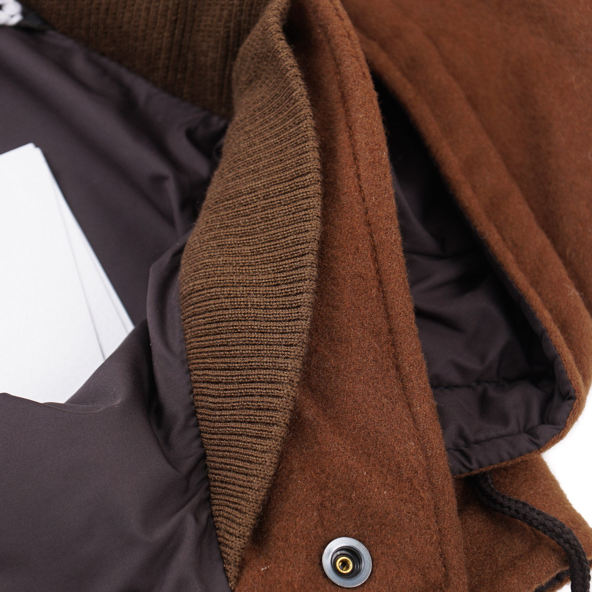 Manto Flannel Cashmere Vest with Hood