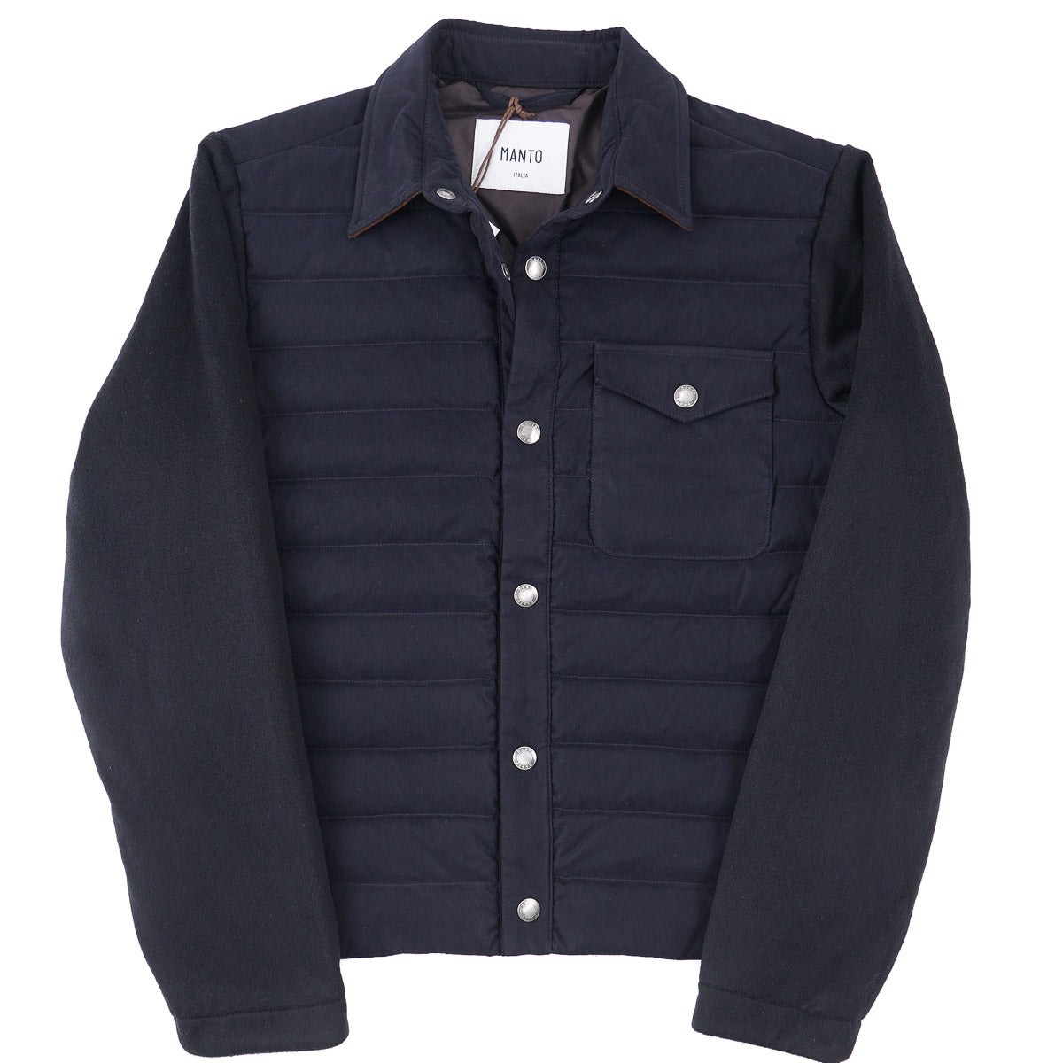 Manto Down Jacket with Cashmere Sleeves