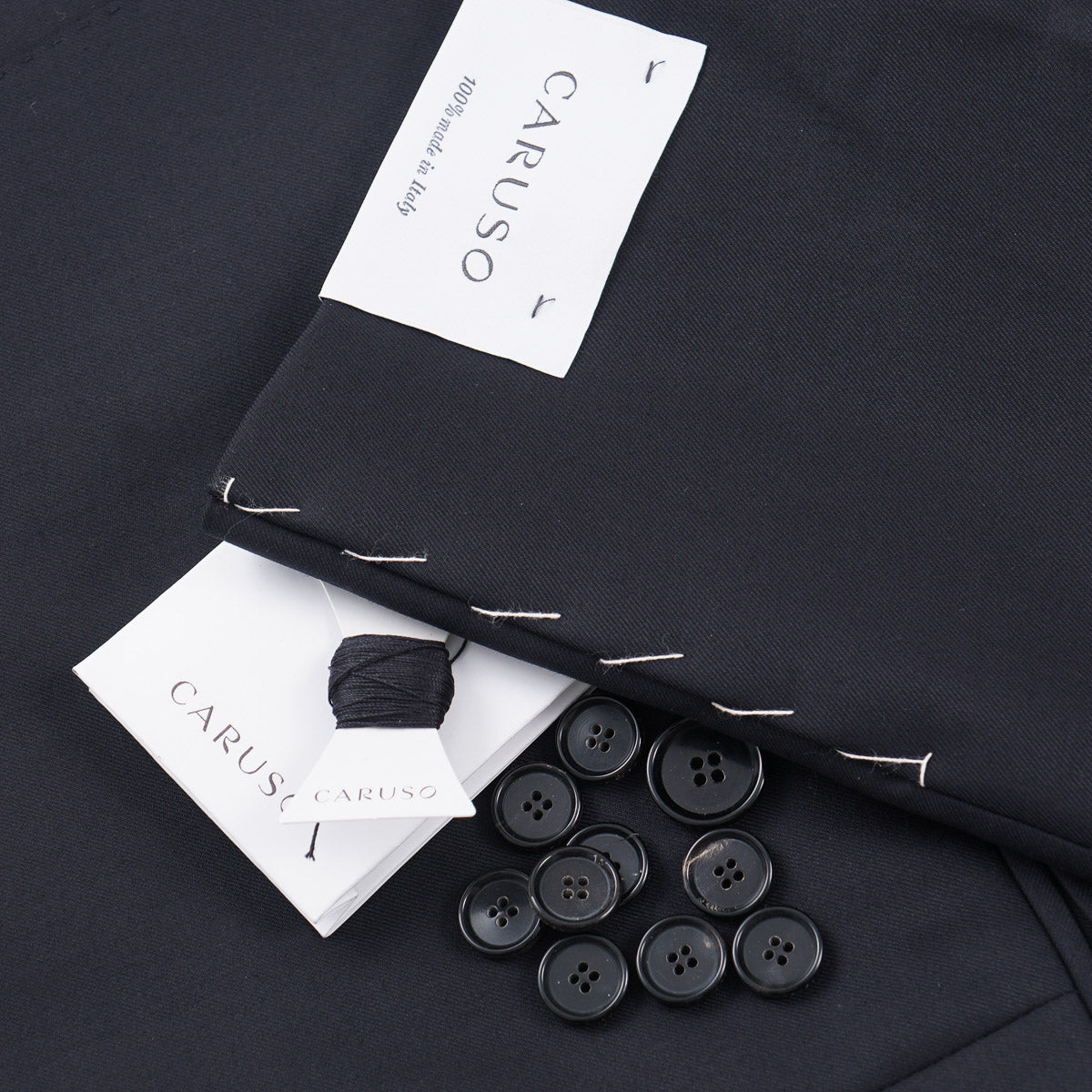 Caruso Black Super 150s Wool Suit - Top Shelf Apparel