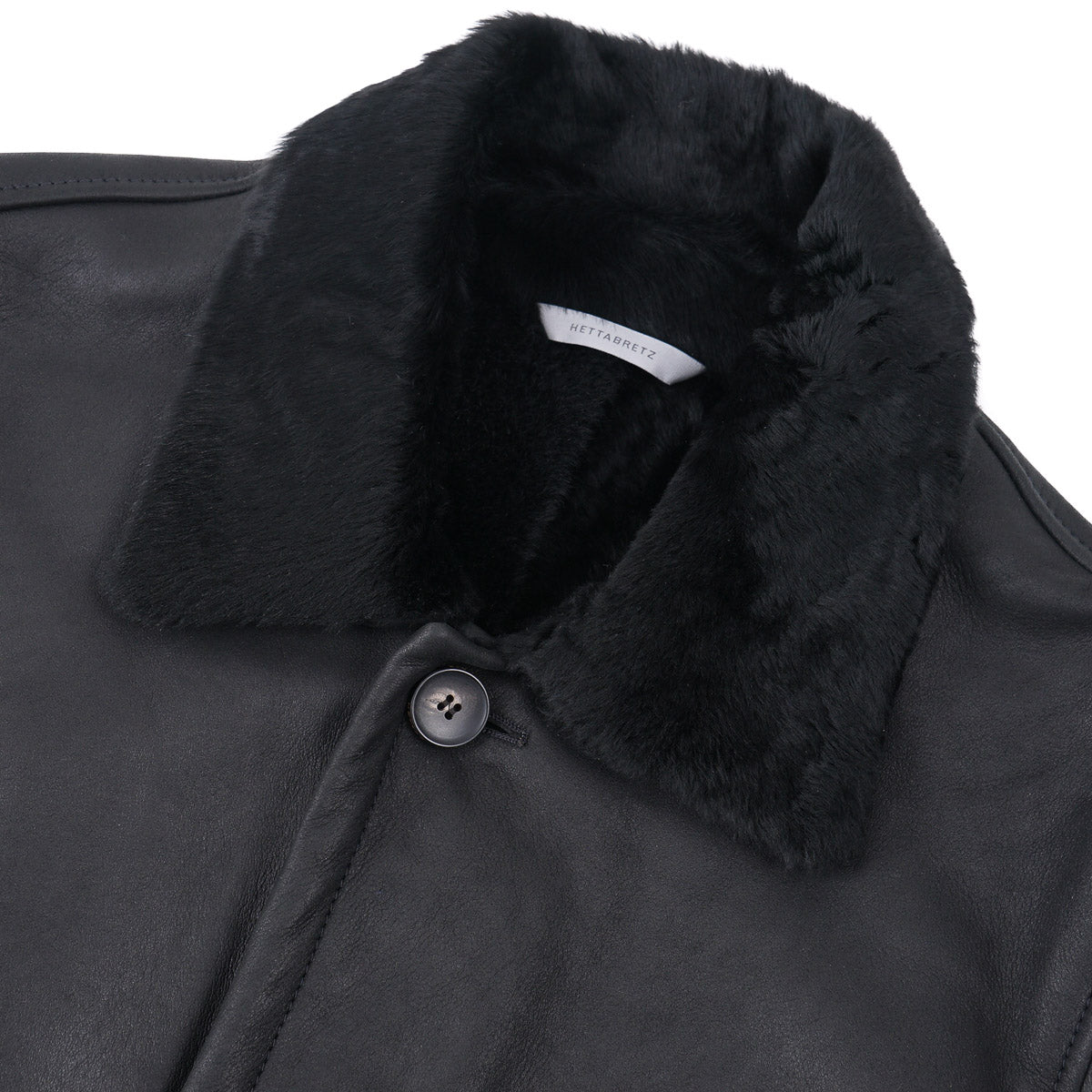 Hettabretz Satin Shearling Leather Overcoat - Top Shelf Apparel
