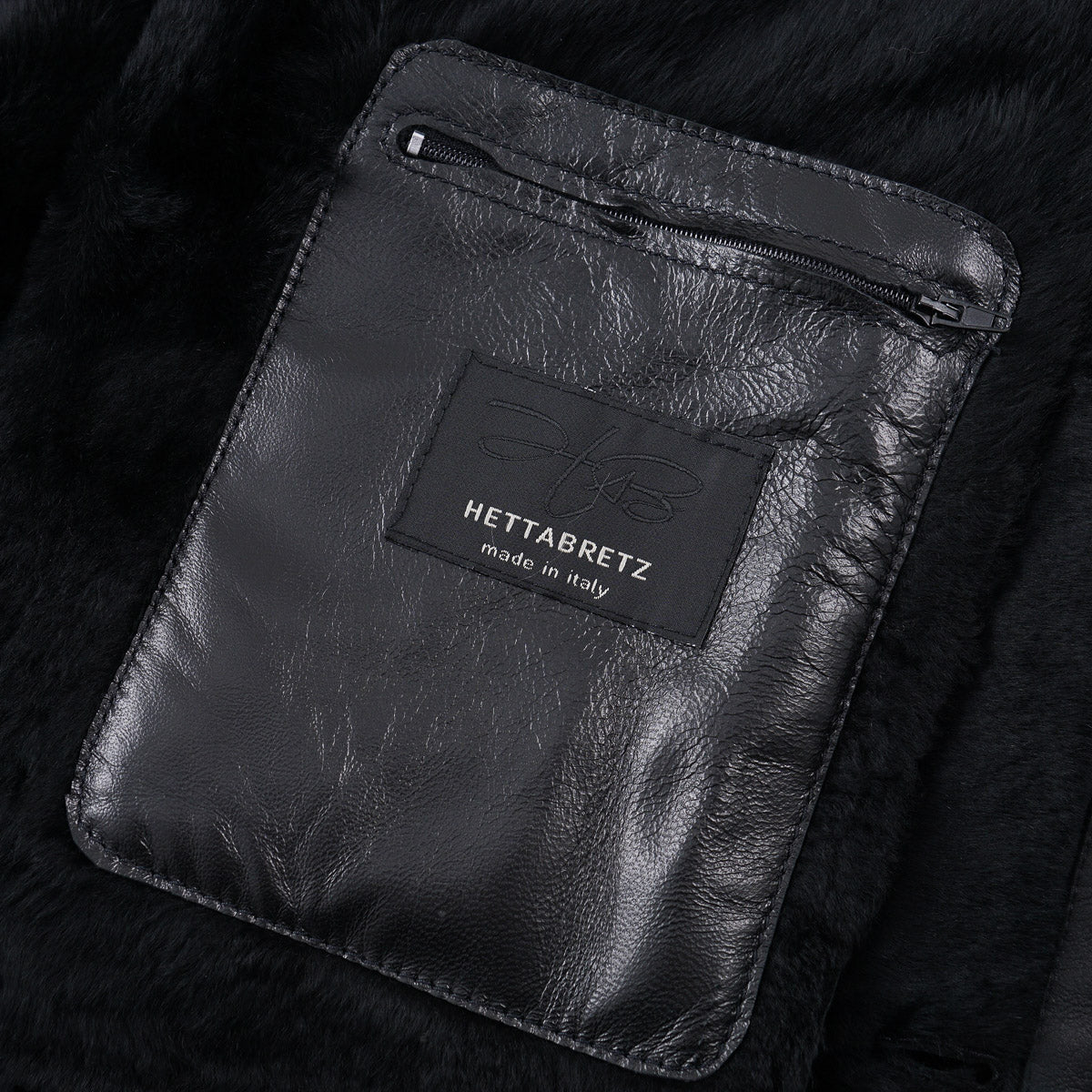 Hettabretz Satin Shearling Leather Overcoat - Top Shelf Apparel