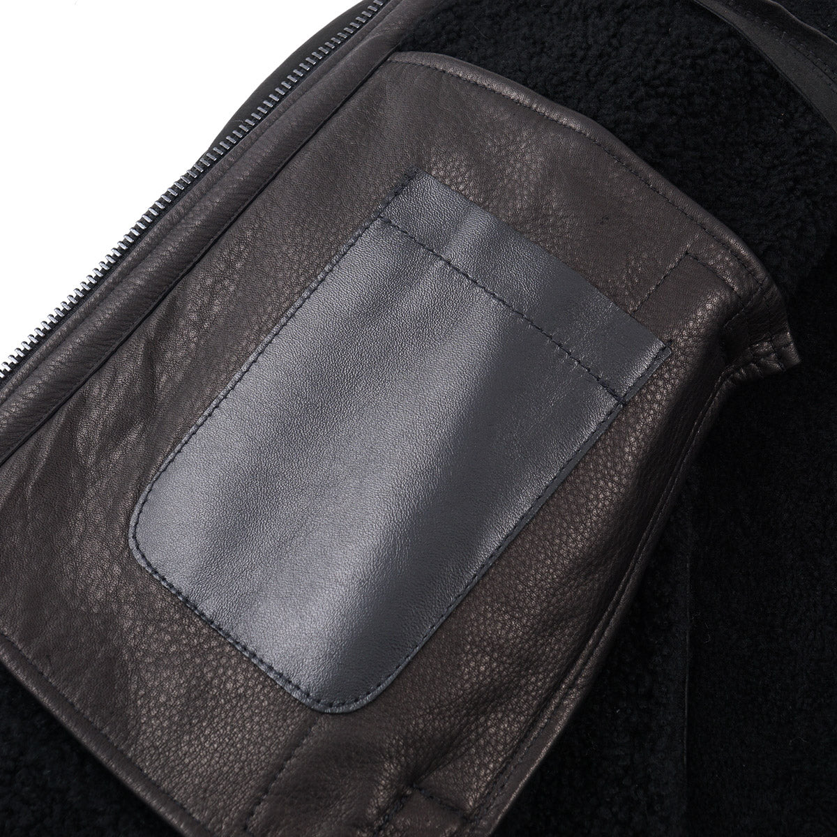 Hettabretz Shearling Leather Bomber Jacket