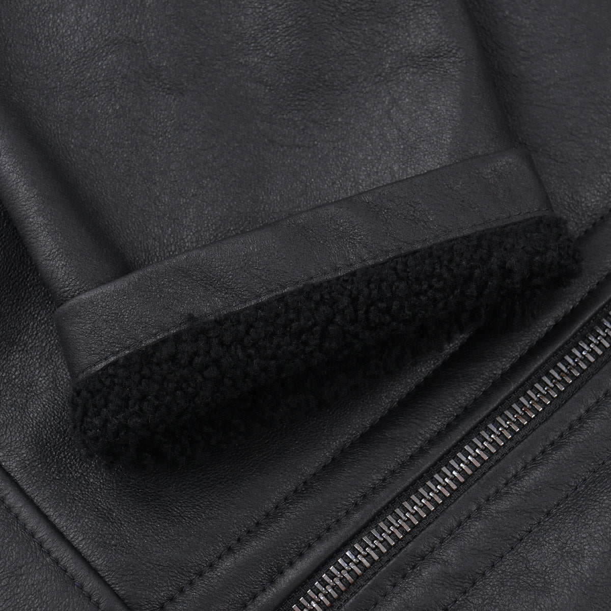 Hettabretz Shearling Leather Bomber Jacket