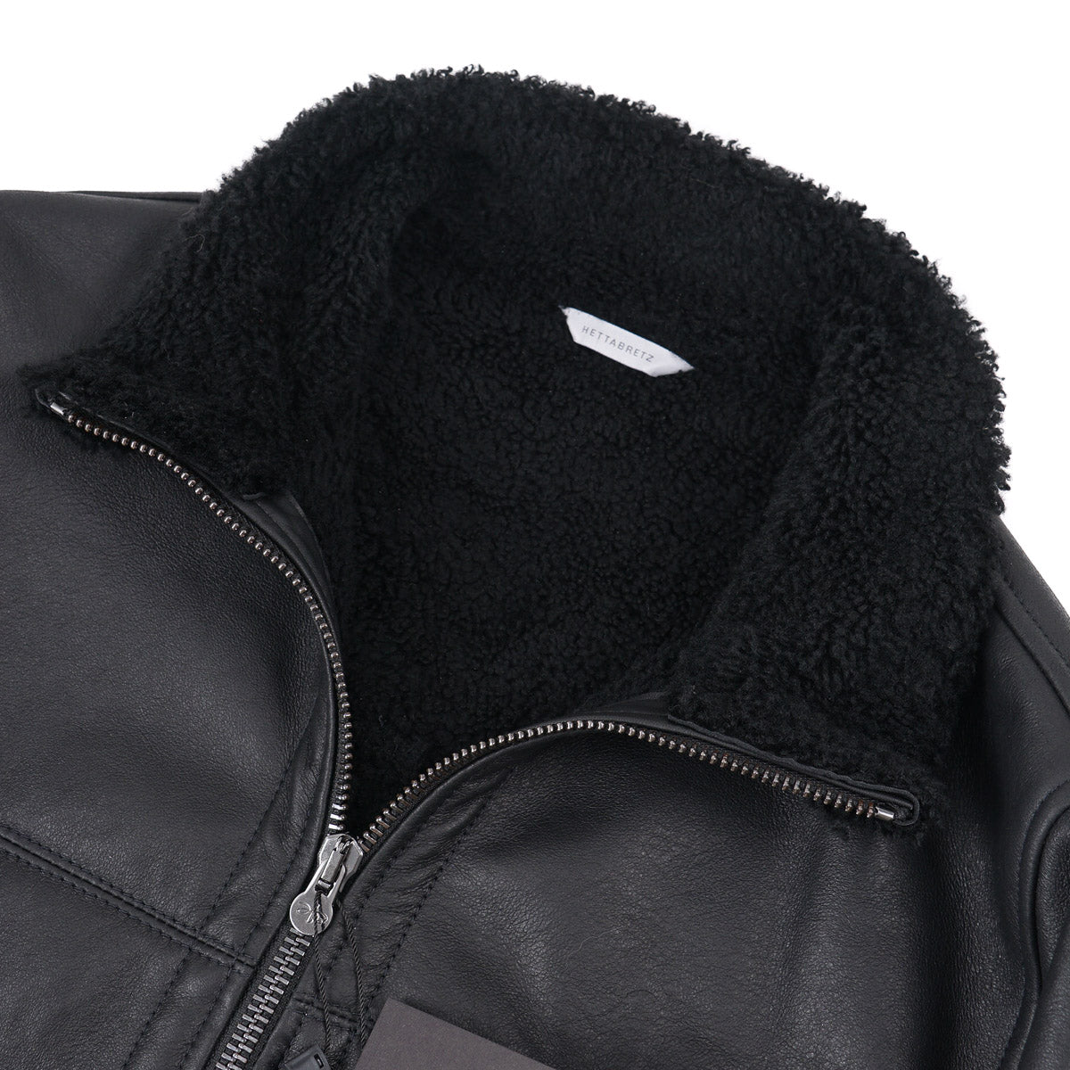 Hettabretz Shearling Leather Bomber Jacket