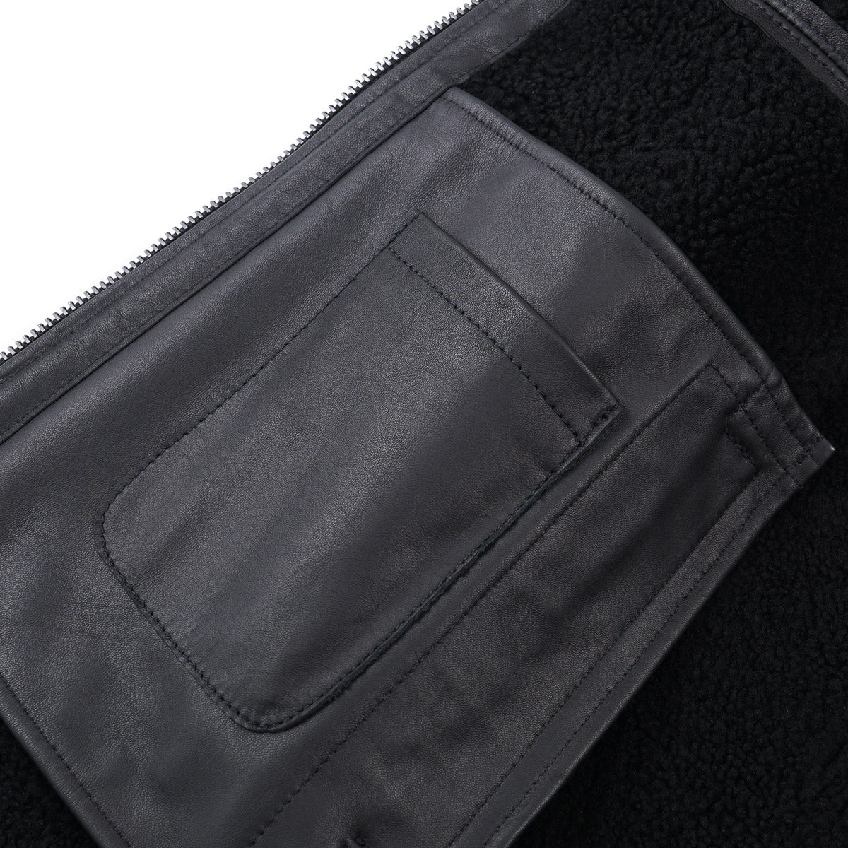 Hettabretz Shearling Leather Bomber Jacket