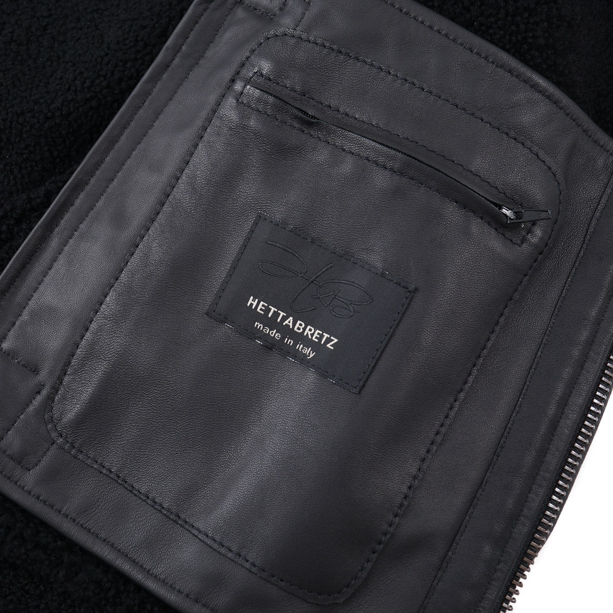 Hettabretz Shearling Leather Bomber Jacket