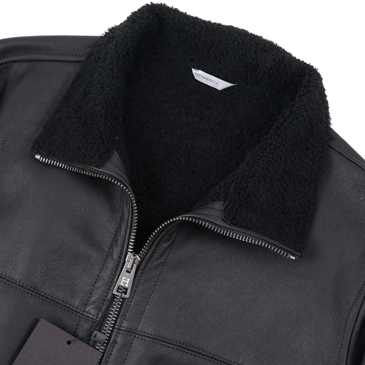 Hettabretz Shearling Leather Bomber Jacket