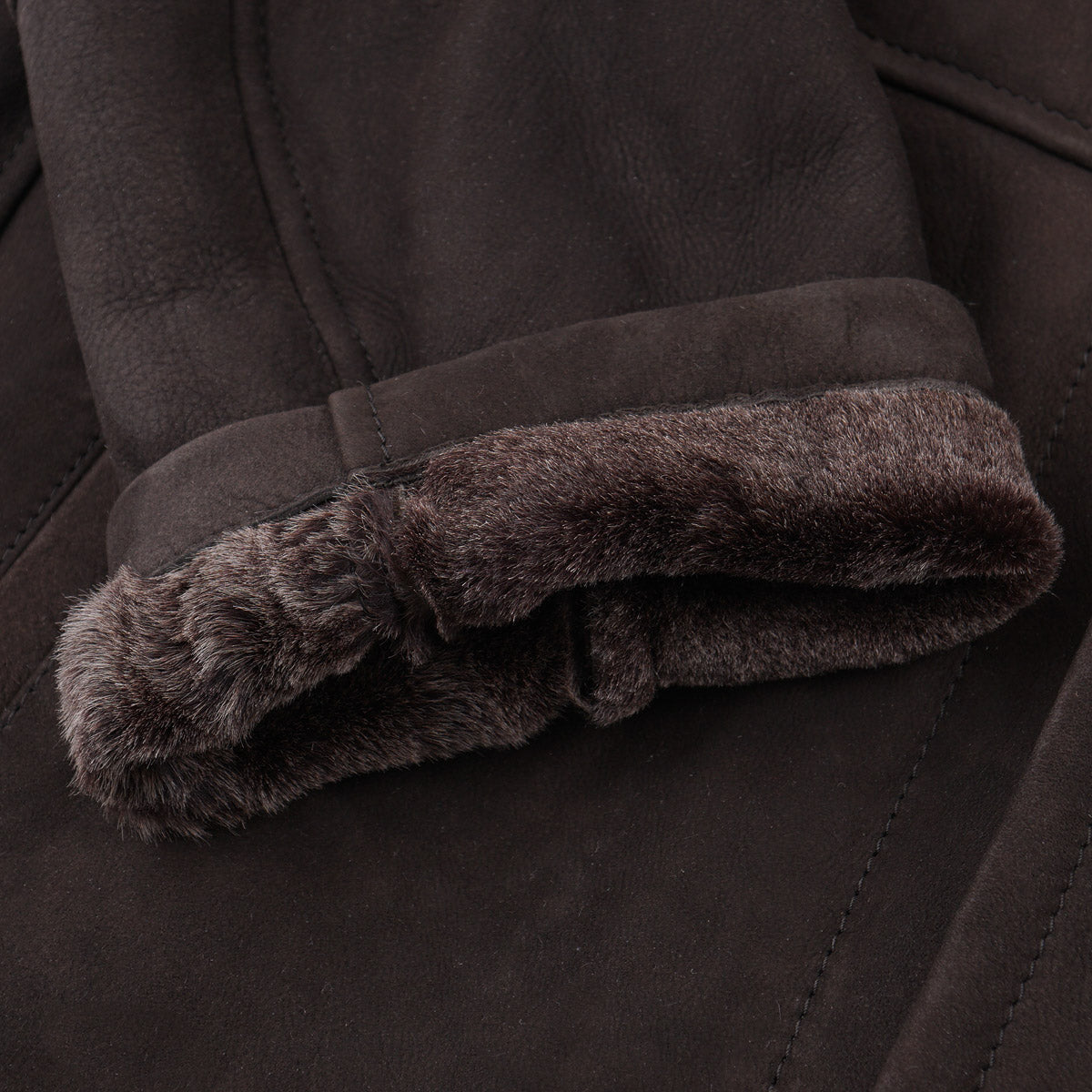 Hettabretz Plush Shearling Leather Overcoat