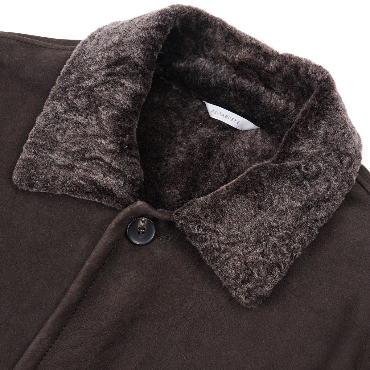 Hettabretz Plush Shearling Leather Overcoat