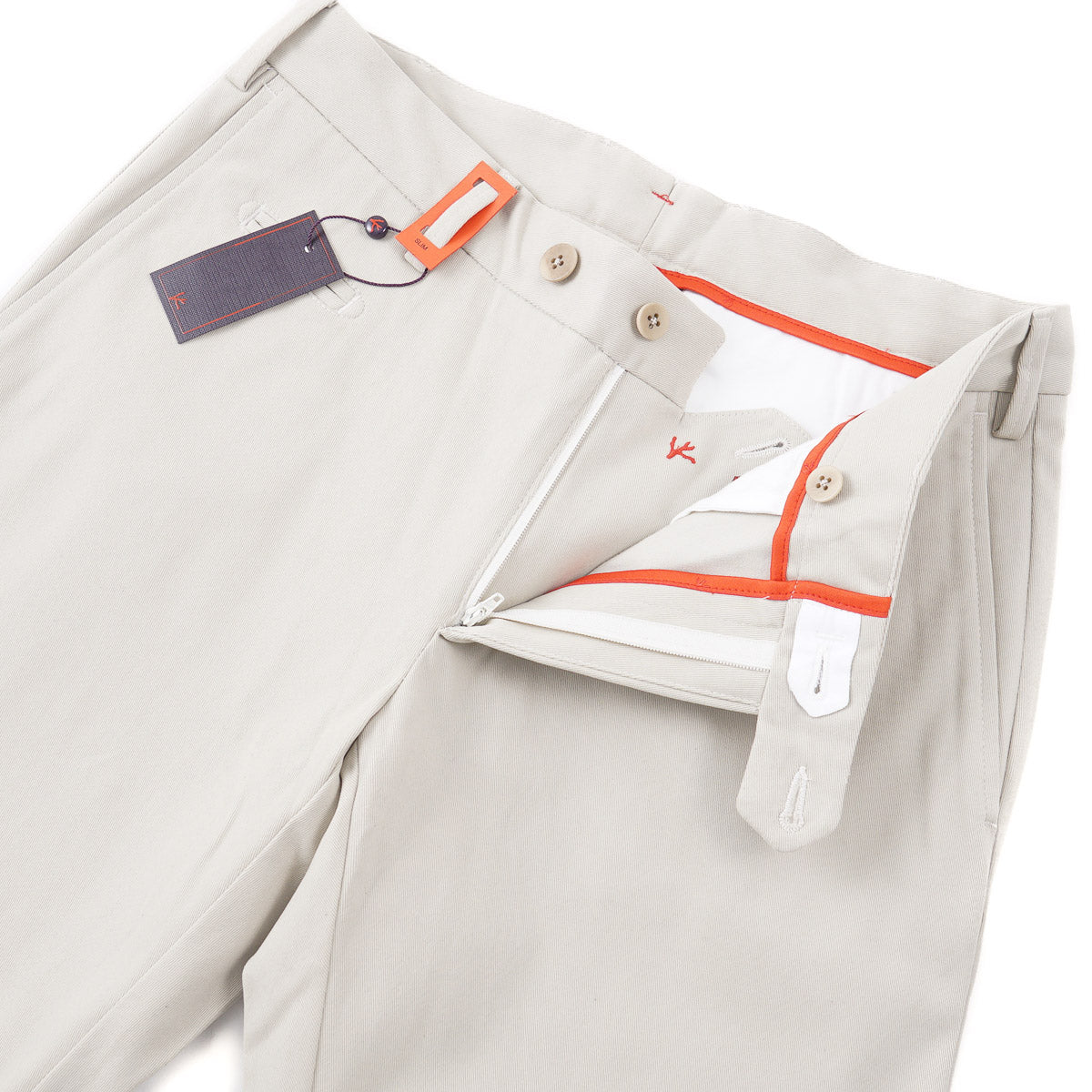 Isaia Slim-Fit Twill Cotton Pants - Top Shelf Apparel