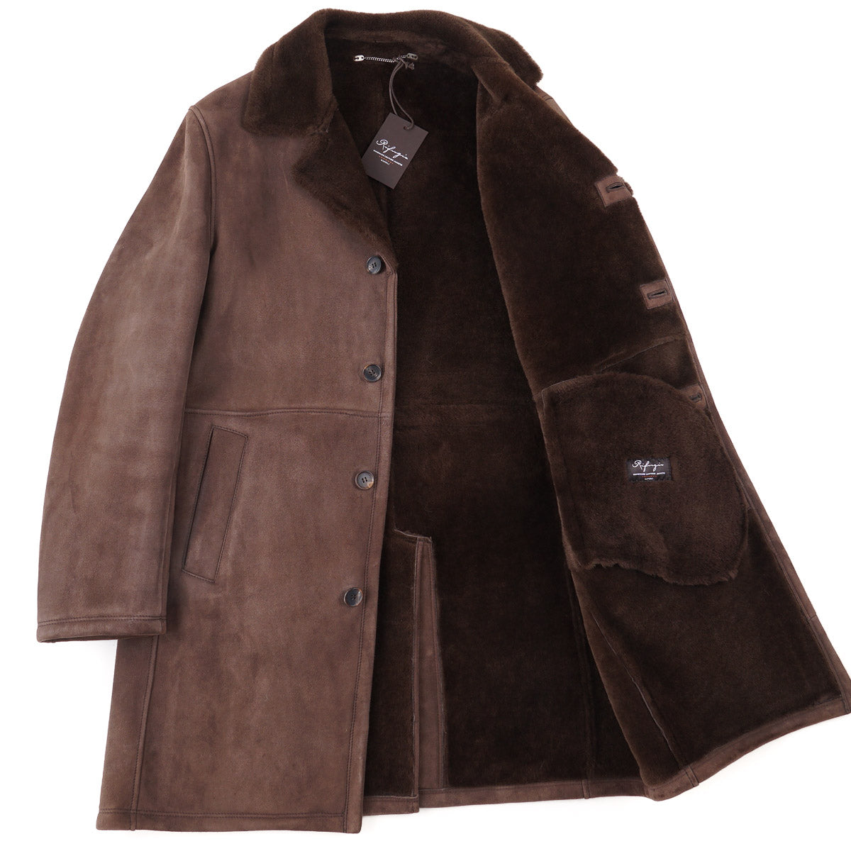 Rifugio Plush Shearling Leather Overcoat - Top Shelf Apparel