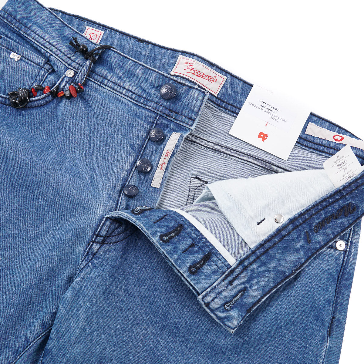 Marco Pescarolo Cotton-Silk-Cashmere Jeans - Top Shelf Apparel