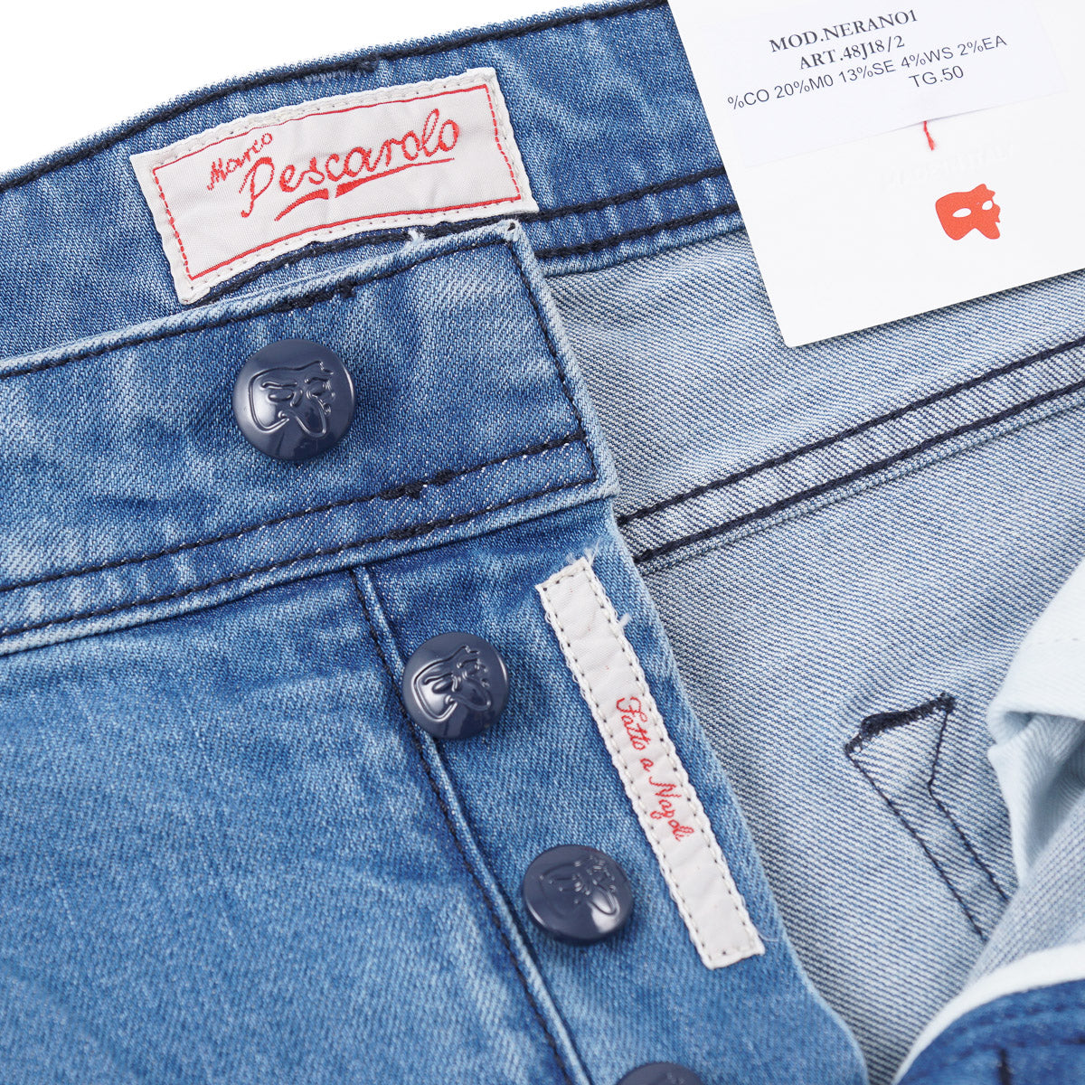 Marco Pescarolo Cotton-Silk-Cashmere Jeans - Top Shelf Apparel