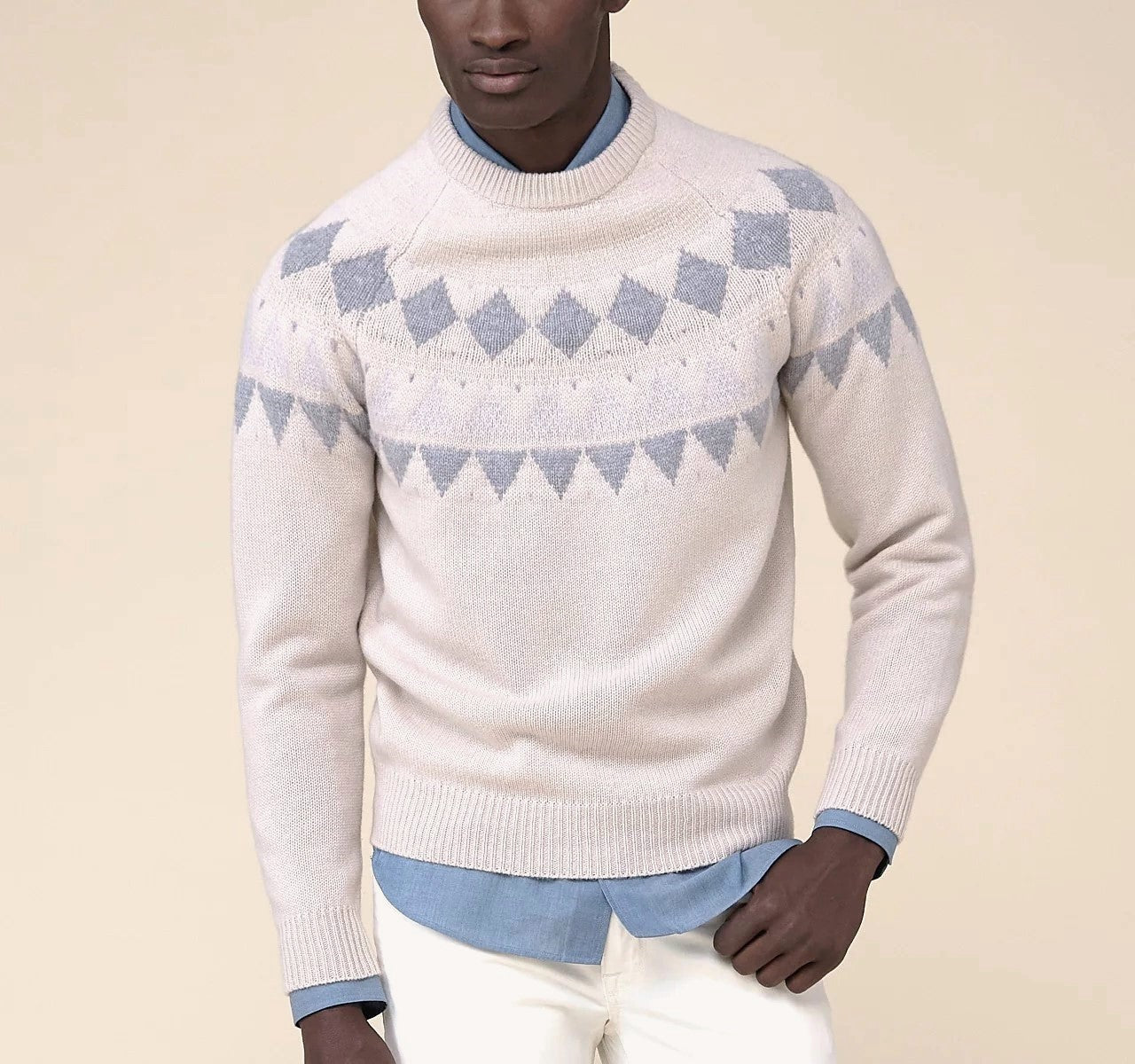 Fedeli Jacquard Knit Cashmere Sweater - Top Shelf Apparel