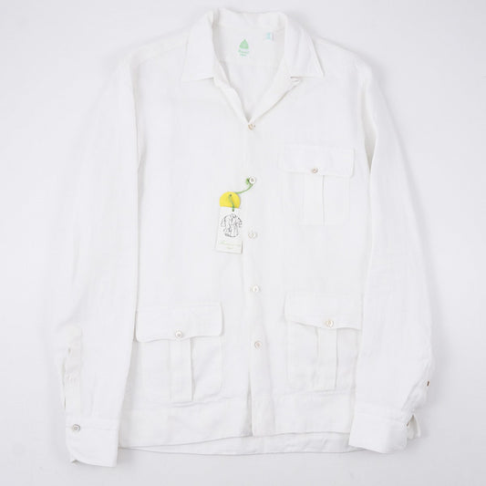 Finamore Linen Safari Shirt-Jacket - Top Shelf Apparel