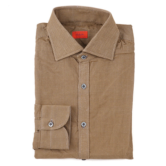 Isaia Micro Corduroy Cotton Shirt