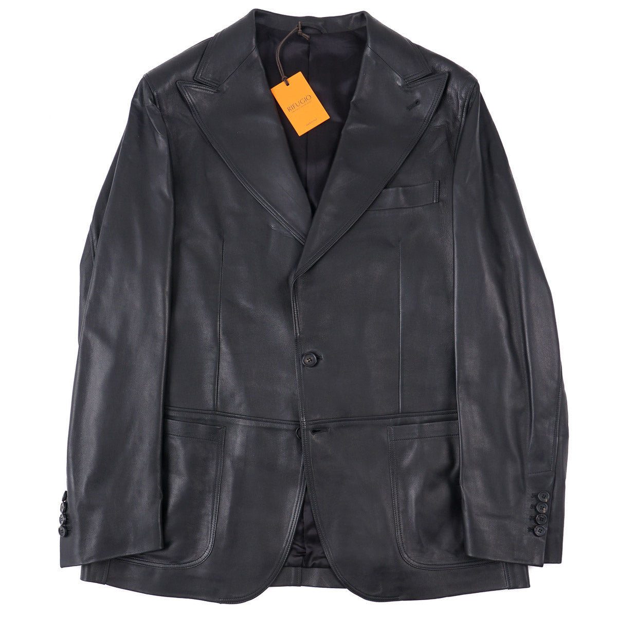 Rifugio Peak Lapel Leather Blazer
