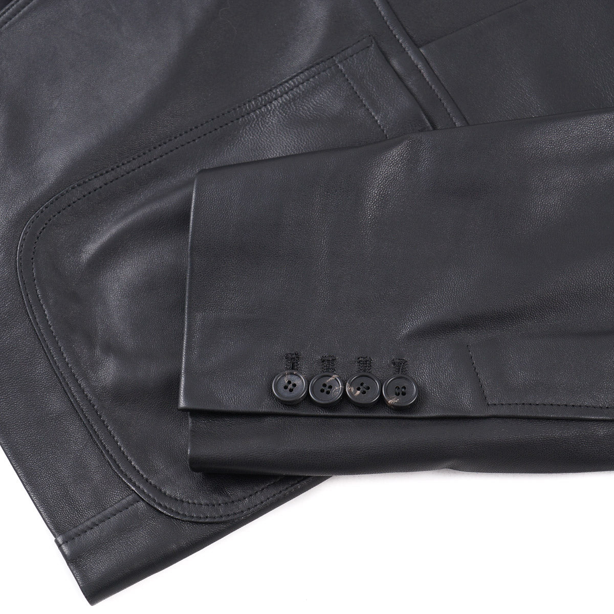 Rifugio Peak Lapel Leather Blazer