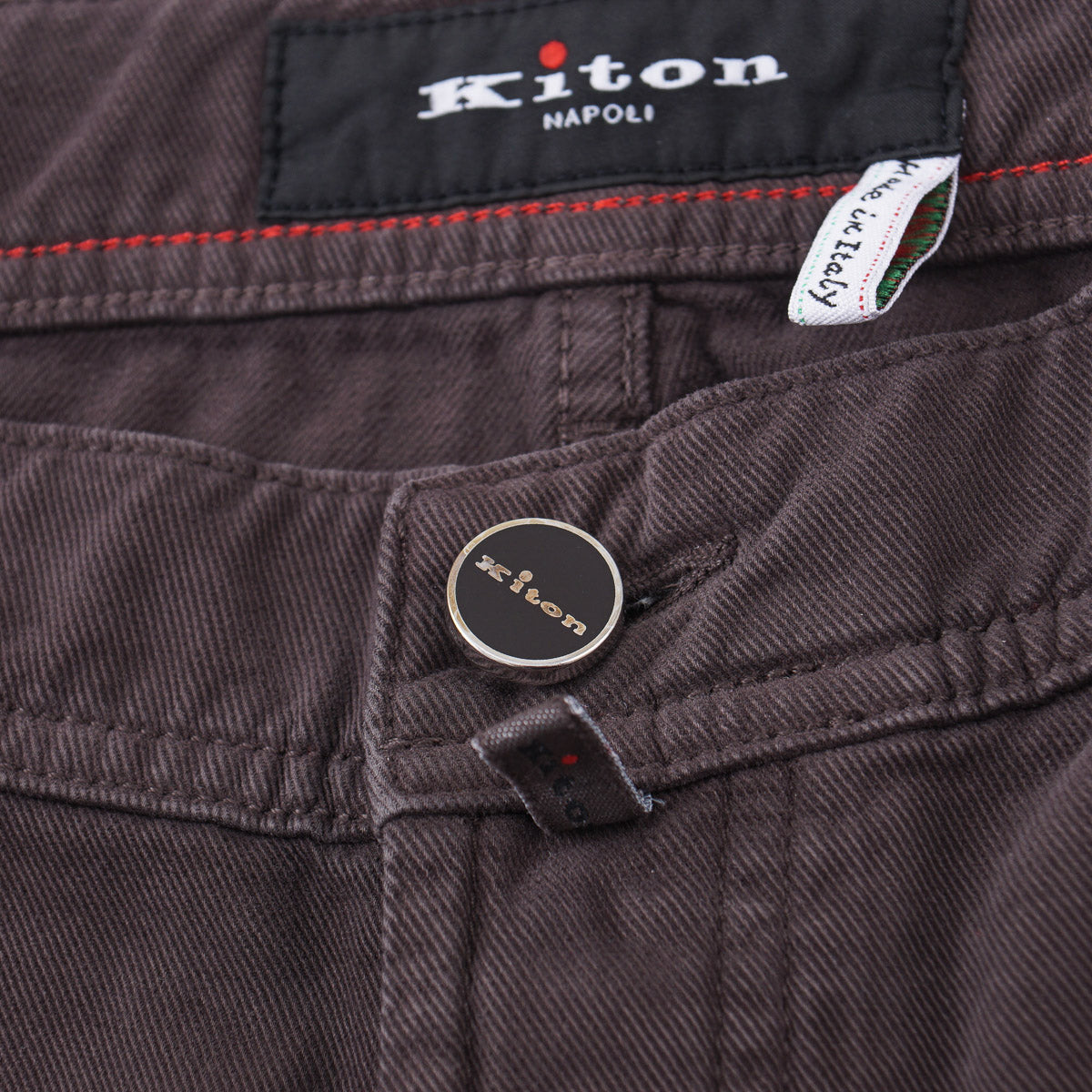 Kiton Cotton-Cashmere Twill Jeans