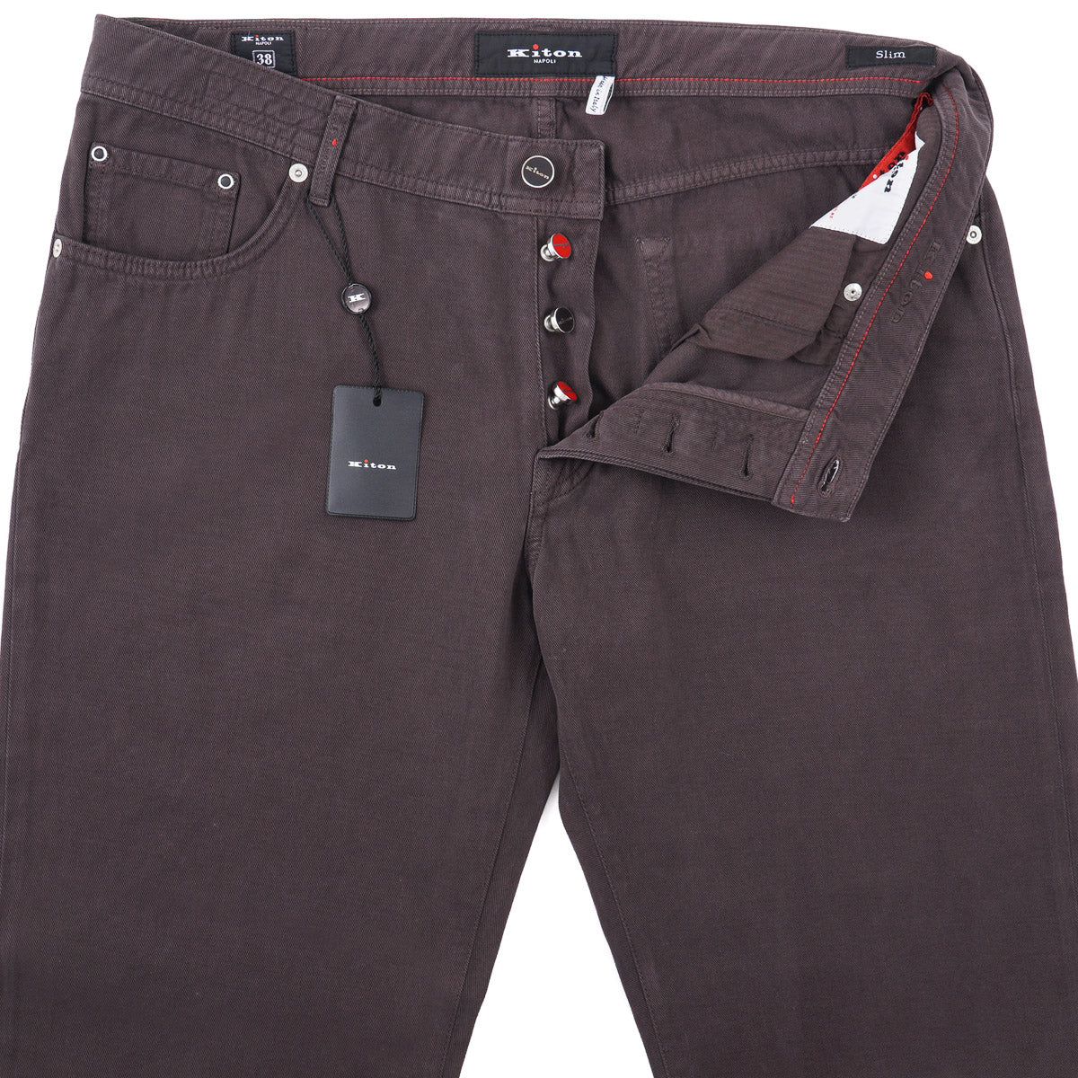 Kiton Cotton-Cashmere Twill Jeans