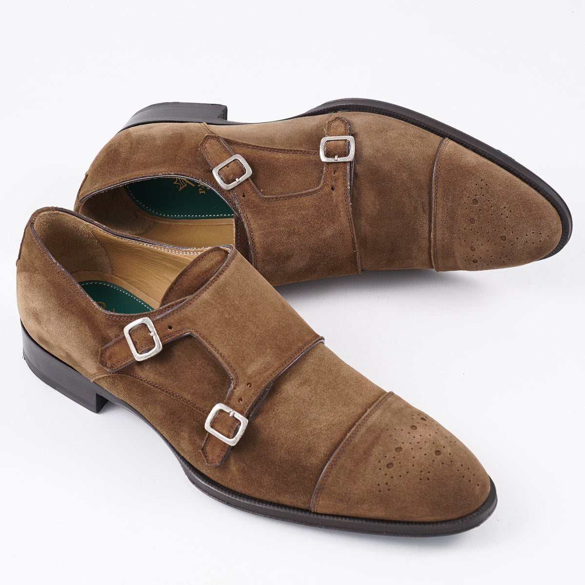 Pastori 'Romulus' Suede Monk Strap Shoe 7.5