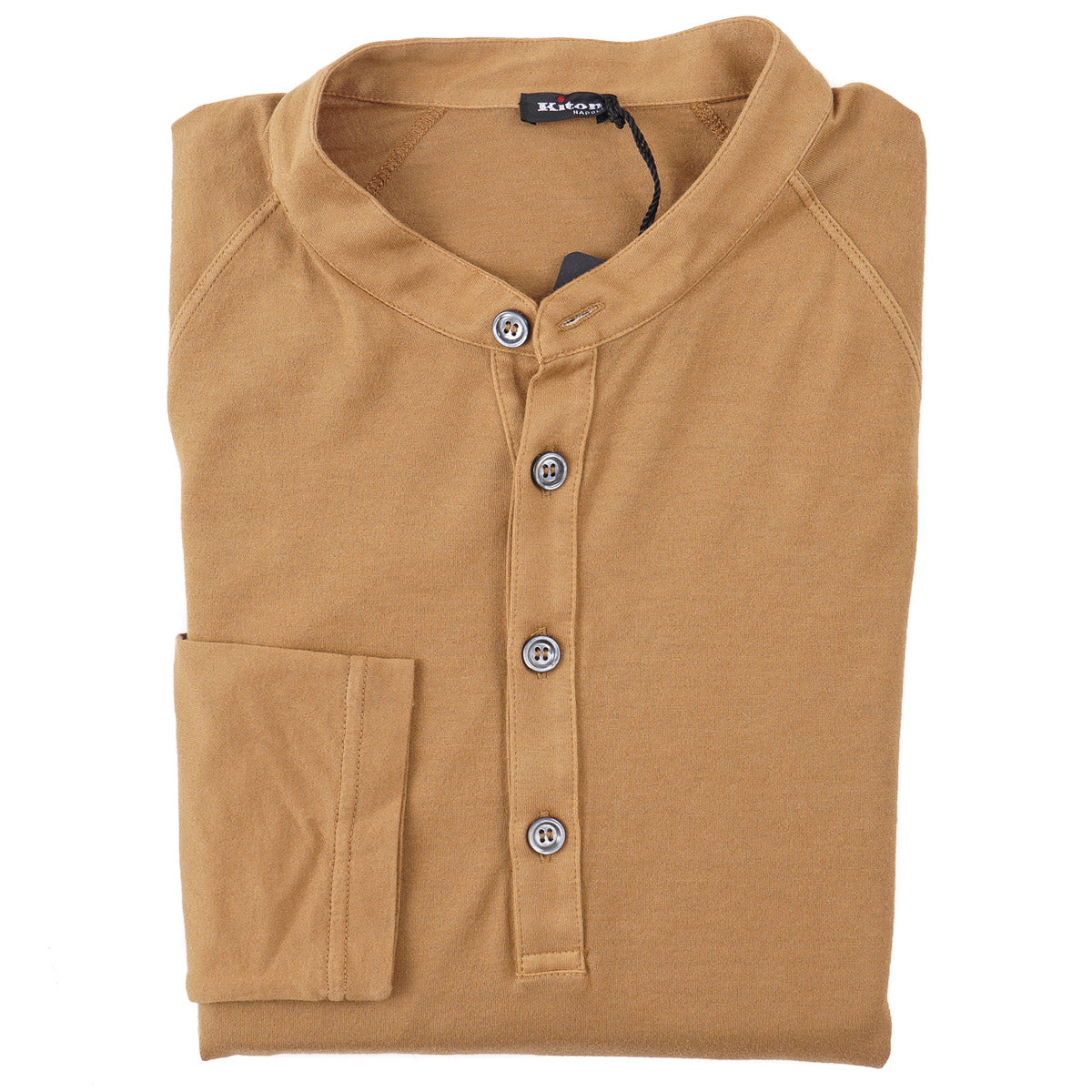 Kiton Cashmere-Cotton Henley Shirt - Top Shelf Apparel