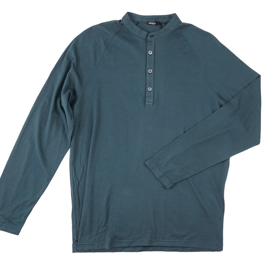 Kiton Cashmere-Cotton Henley Shirt