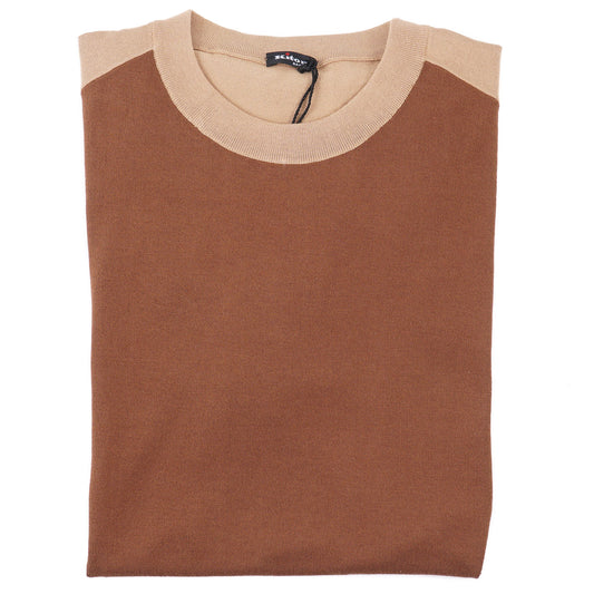 Kiton Short-Sleeve Knit Cotton Sweater