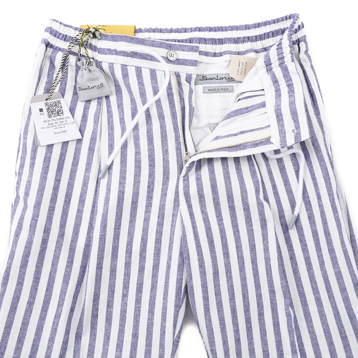 Sartorio Linen-Cotton Drawstring Pants - Top Shelf Apparel