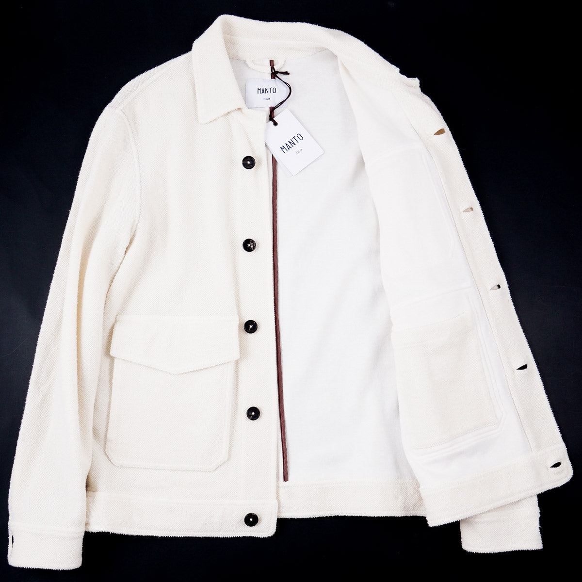 Manto Textured Cotton-Silk Jacket - Top Shelf Apparel