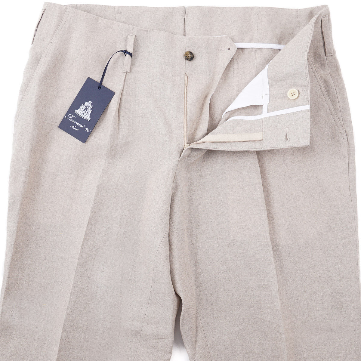 Finamore Pure Linen Dress Pants - Top Shelf Apparel