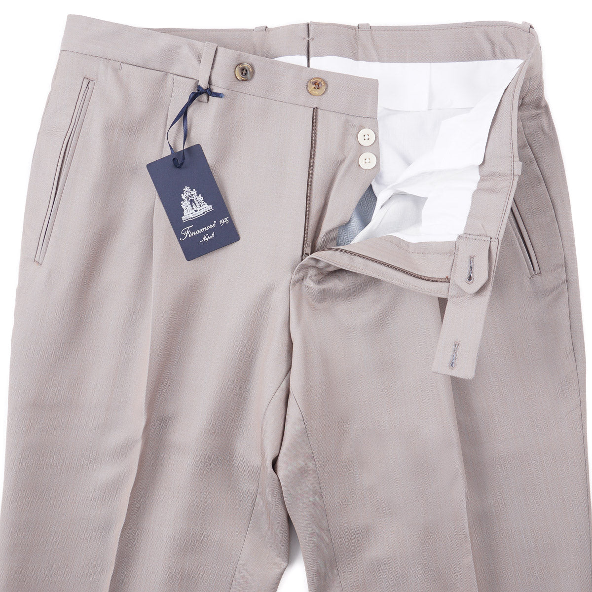 Finamore Solaro Wool Dress Pants - Top Shelf Apparel