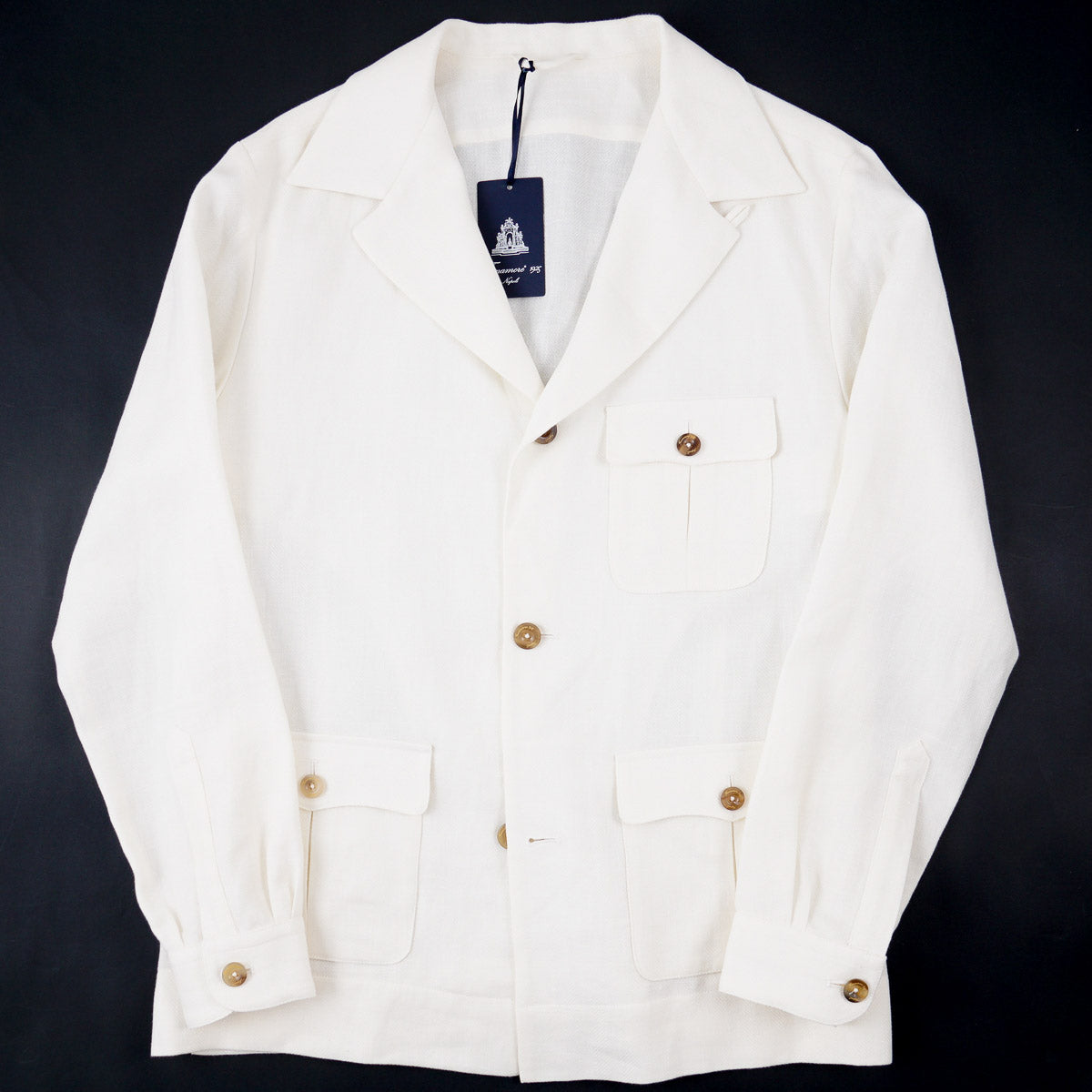 Finamore Unlined Linen-Wool Safari Jacket - Top Shelf Apparel