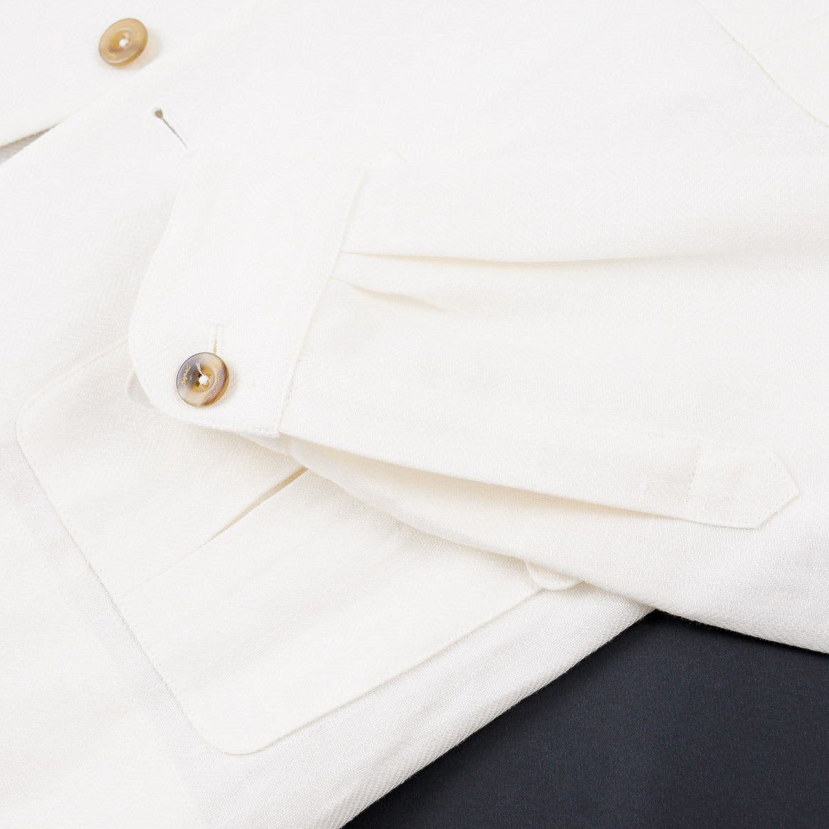 Finamore Unlined Linen-Wool Safari Jacket - Top Shelf Apparel