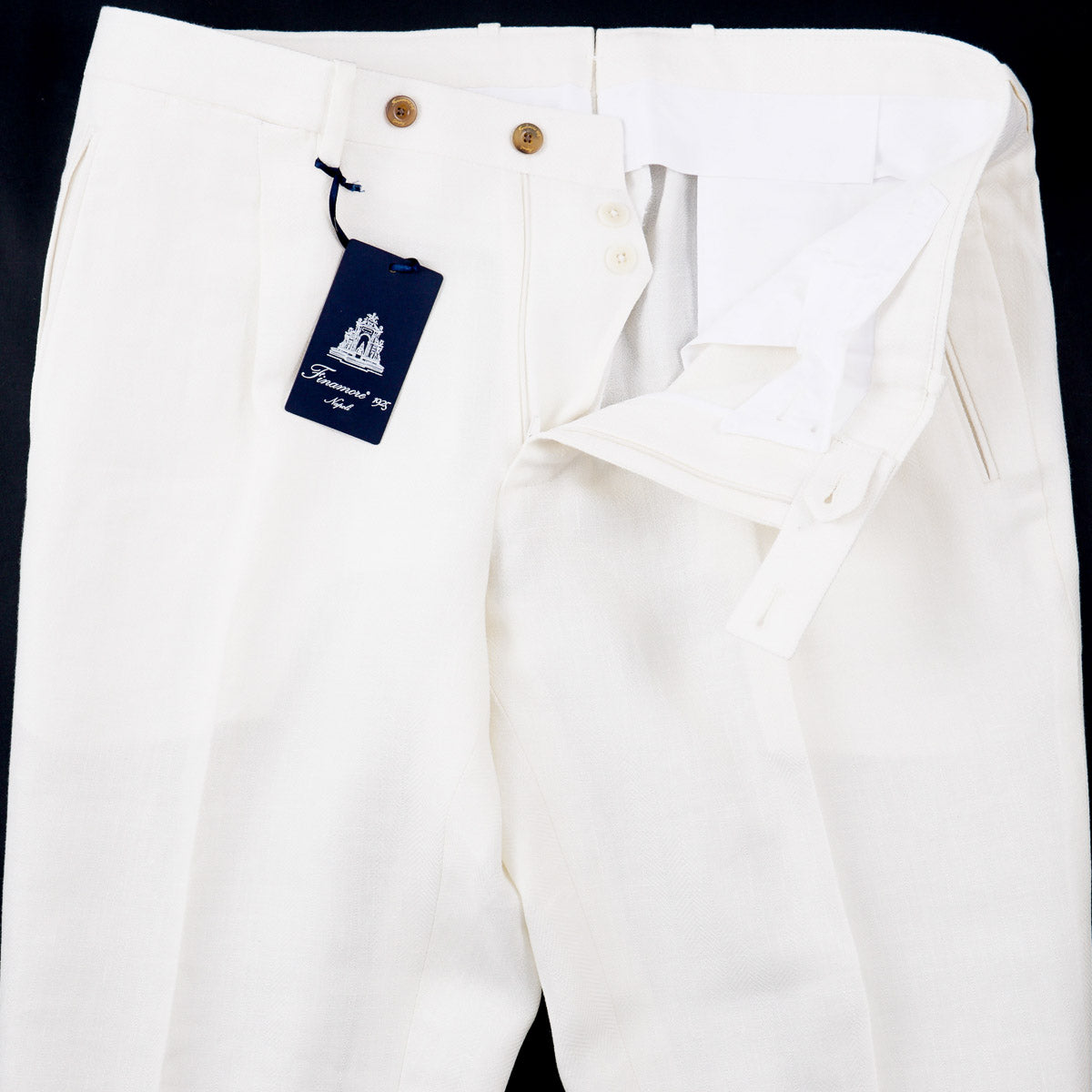 Finamore Linen-Wool Dress Pants - Top Shelf Apparel