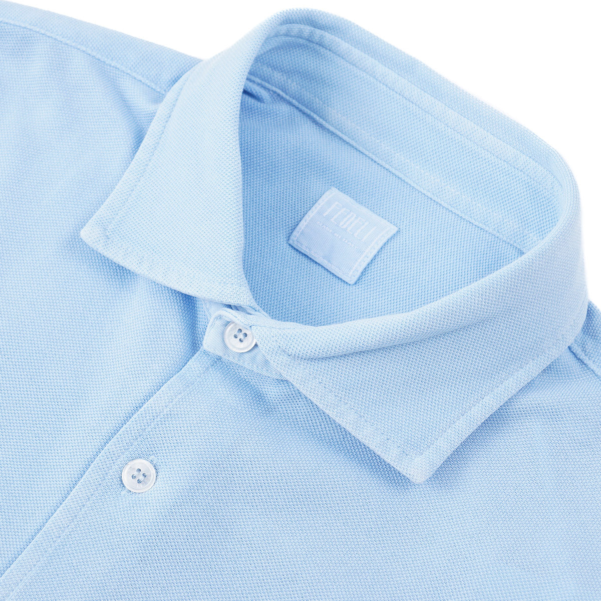 Fedeli Long Sleeve Pique Cotton Shirt - Top Shelf Apparel