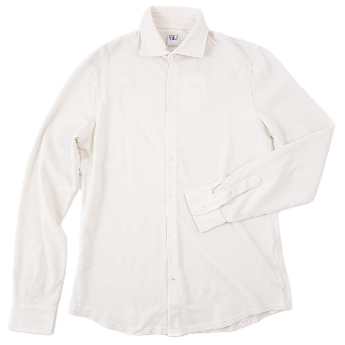 Fedeli Long Sleeve Pique Cotton Shirt - Top Shelf Apparel