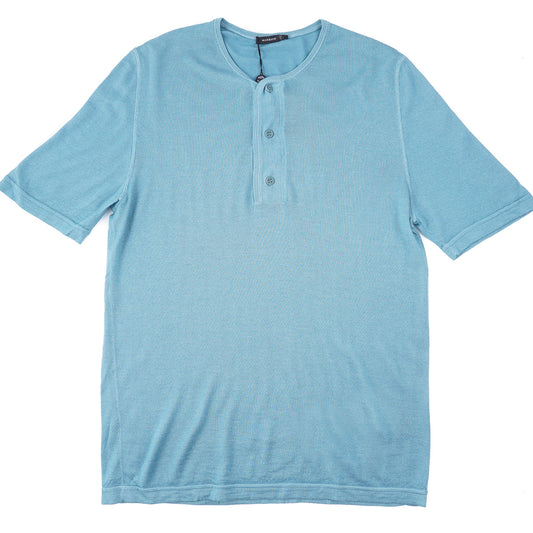 Manrico Short Sleeve Cashmere-Silk Henley