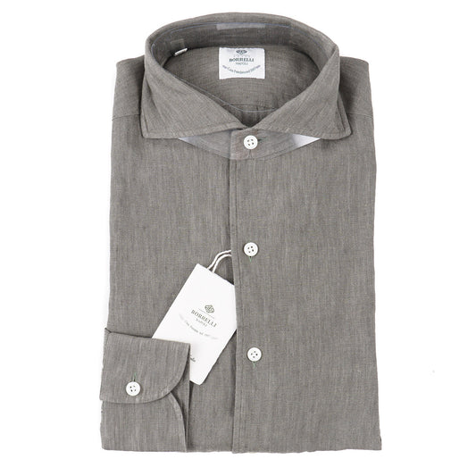 Luigi Borrelli Trim-Fit Linen Dress Shirt - Top Shelf Apparel