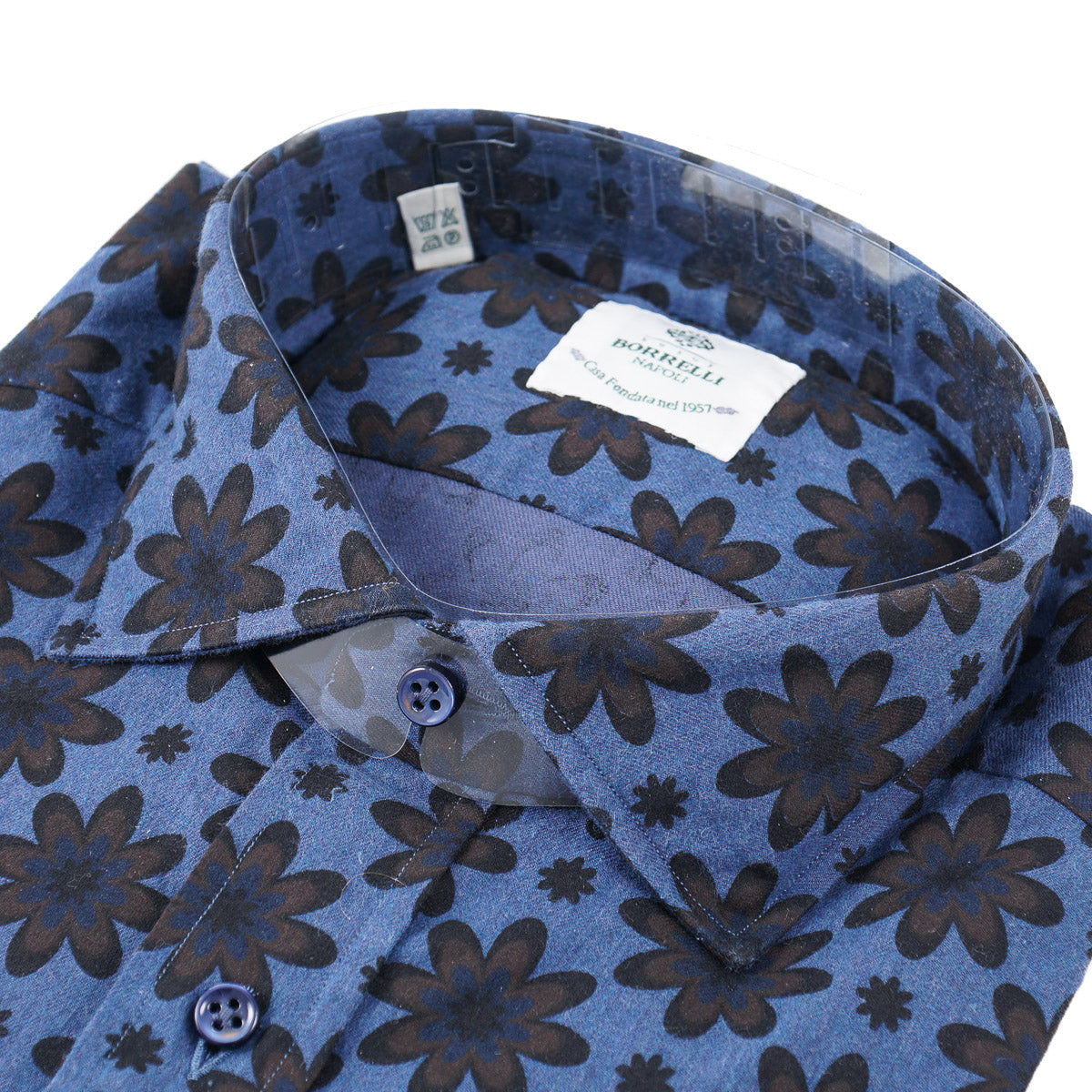 Luigi Borrelli Floral Print Chambray Shirt - Top Shelf Apparel