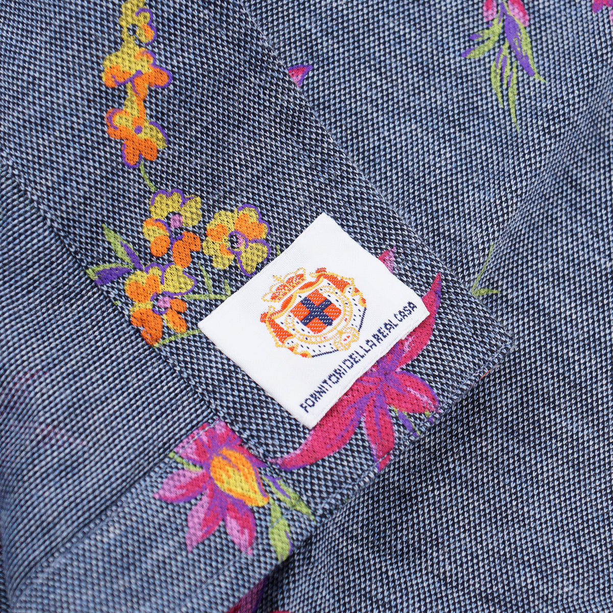 Luigi Borrelli Tropical Floral Knit Cotton Shirt - Top Shelf Apparel