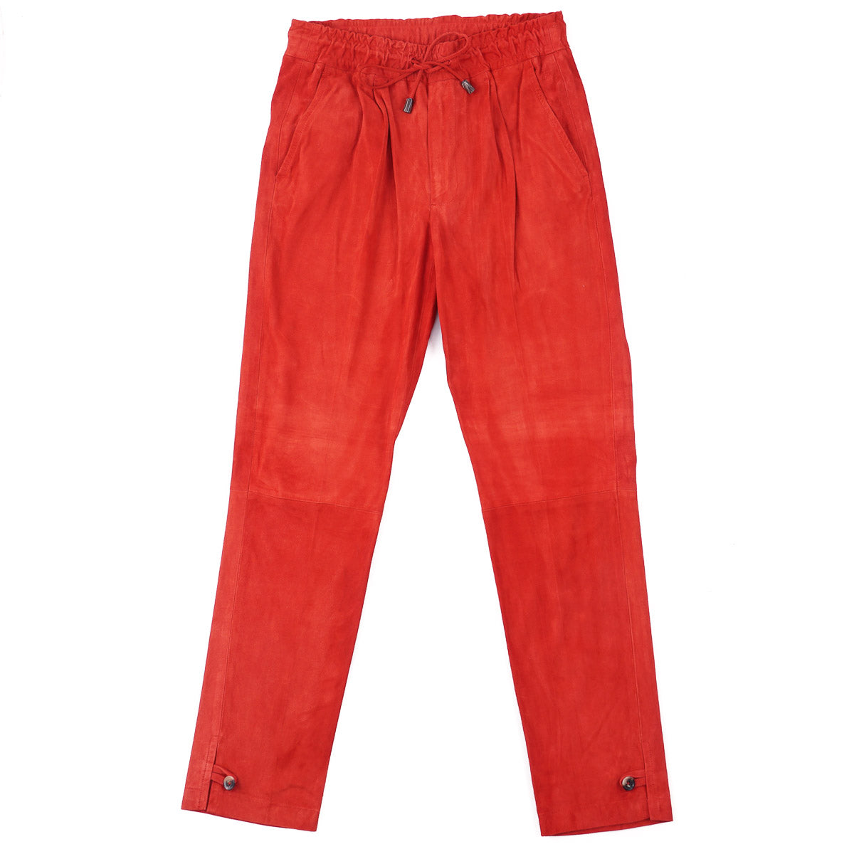 Isaia Lamb Suede Drawstring Jogger Pants - Top Shelf Apparel