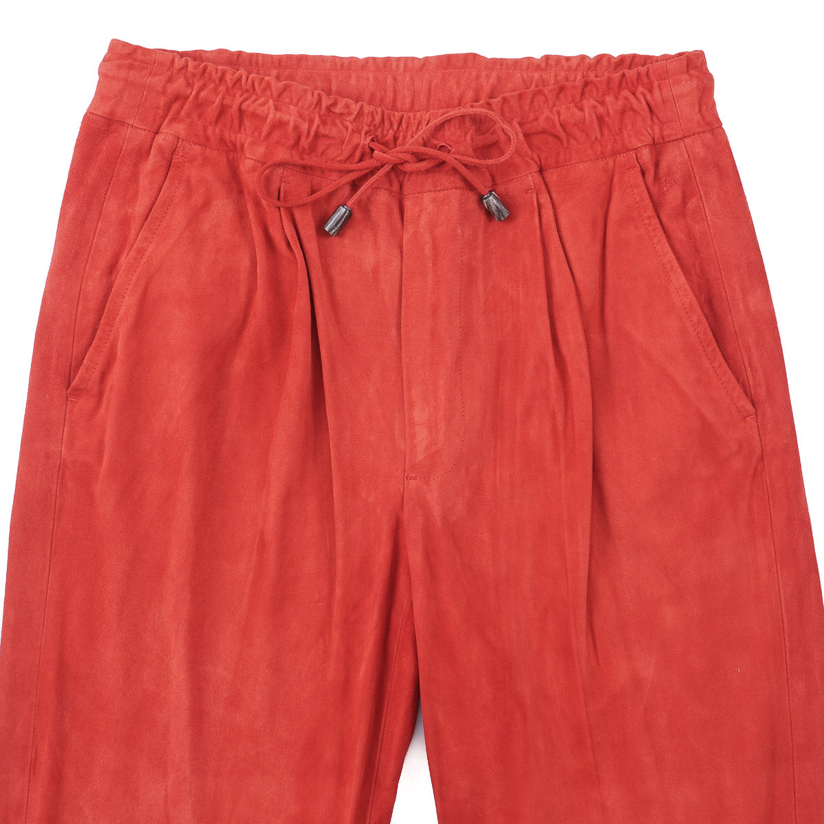 Isaia Lamb Suede Drawstring Jogger Pants - Top Shelf Apparel